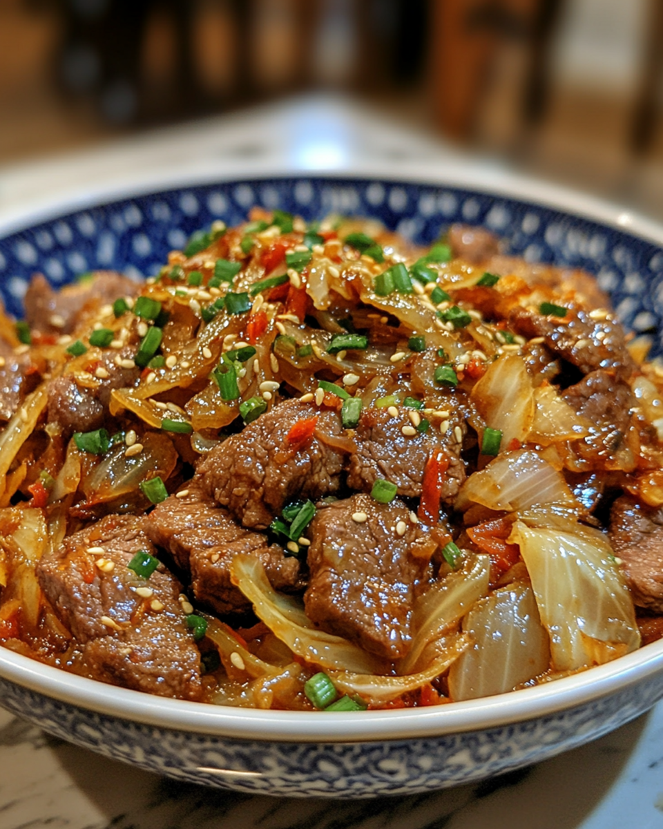 Cabbage Stir Fry with Beef