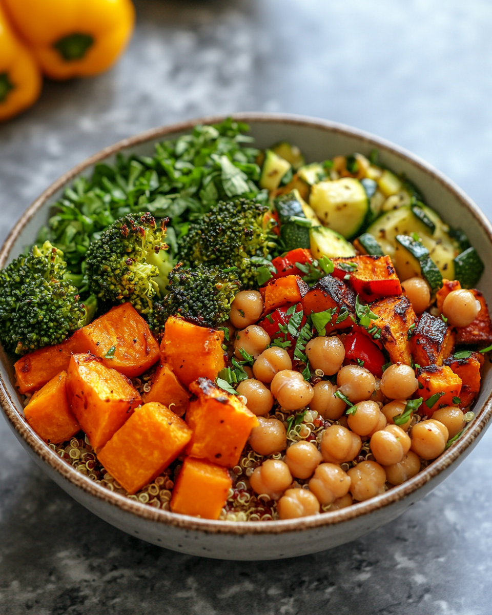 Roasted Veggie Quinoa Bowl