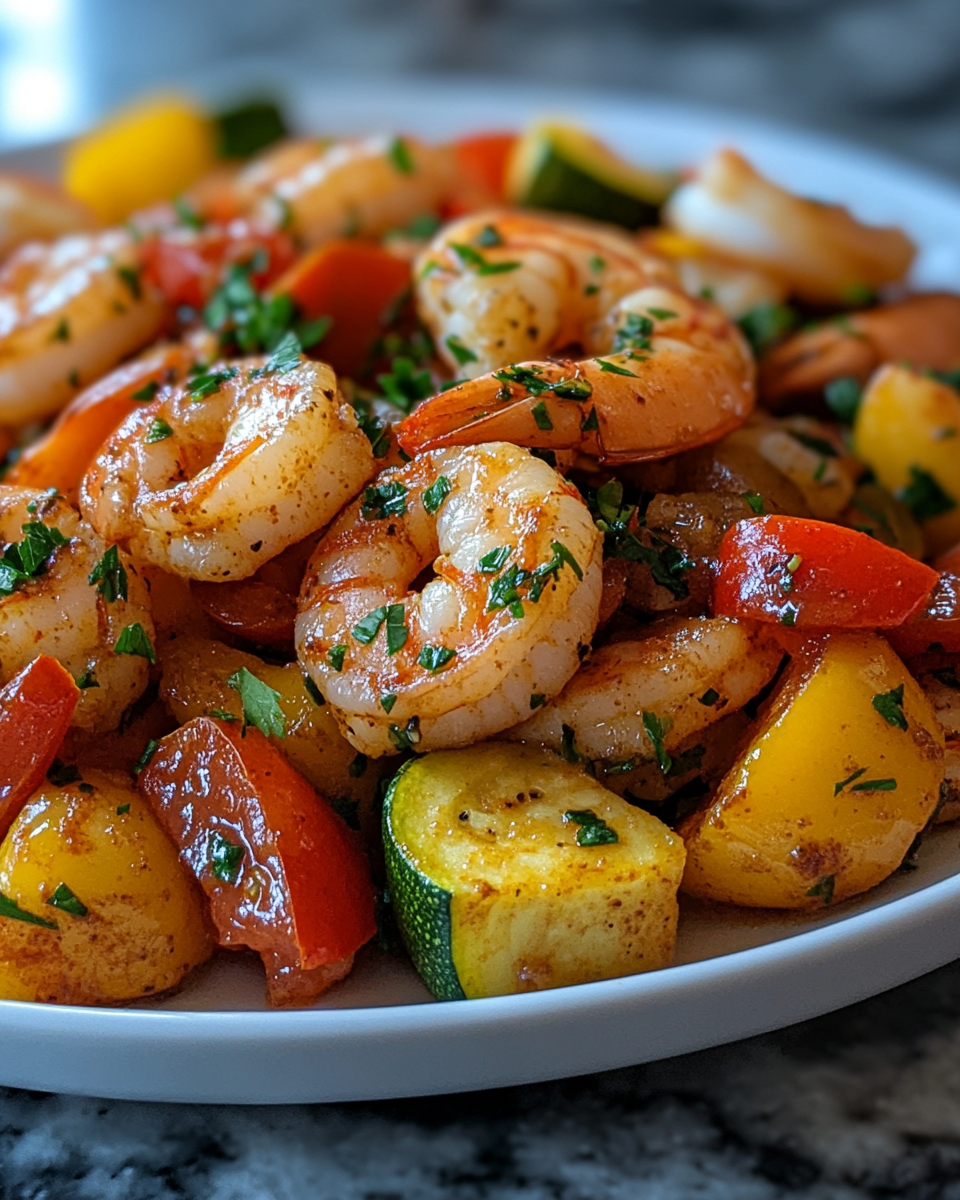Shrimp Veggie Skillet